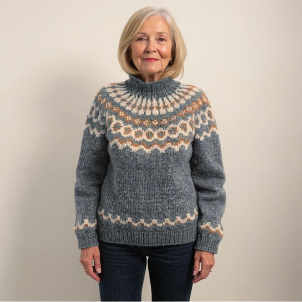 Carla | Brown & Orange Fair Isle Jumper