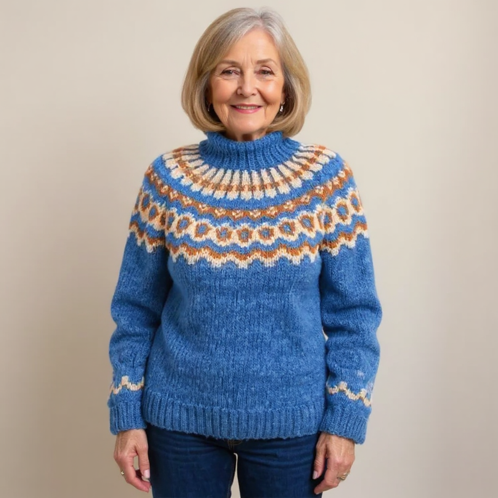 Carla | Brown & Orange Fair Isle Jumper