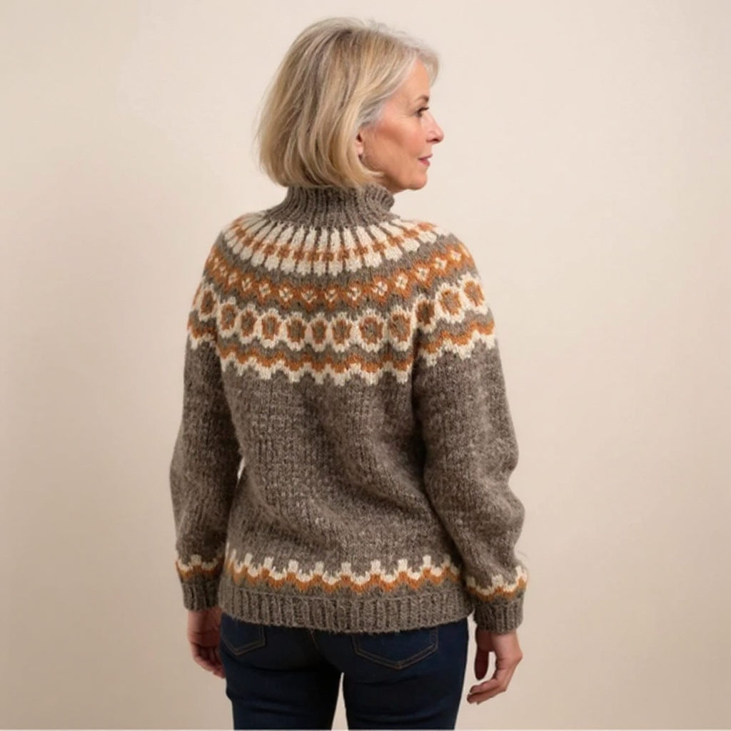 Carla | Brown & Orange Fair Isle Jumper