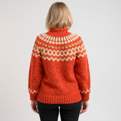 Carla | Brown & Orange Fair Isle Jumper