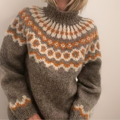 Carla | Brown & Orange Fair Isle Jumper