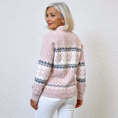 Caroline | Powder Blue Nordic Knit Jumper