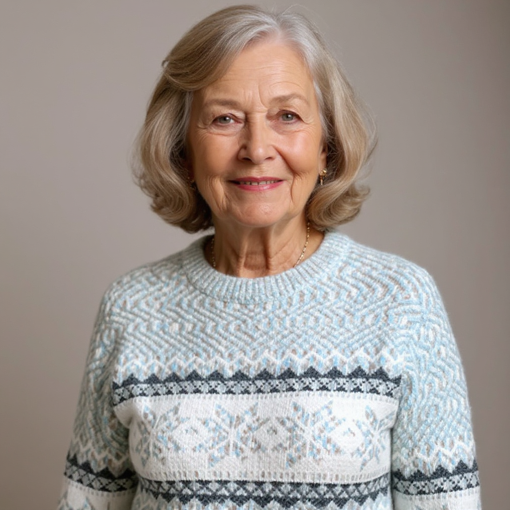 Caroline | Powder Blue Nordic Knit Jumper