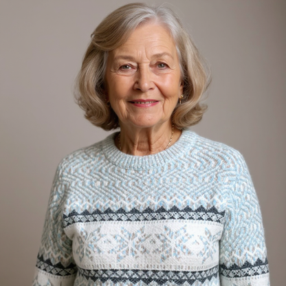 Caroline | Powder Blue Nordic Knit Jumper