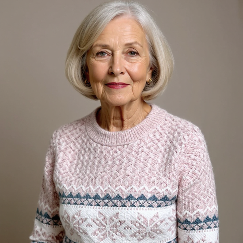 Caroline | Powder Blue Nordic Knit Jumper