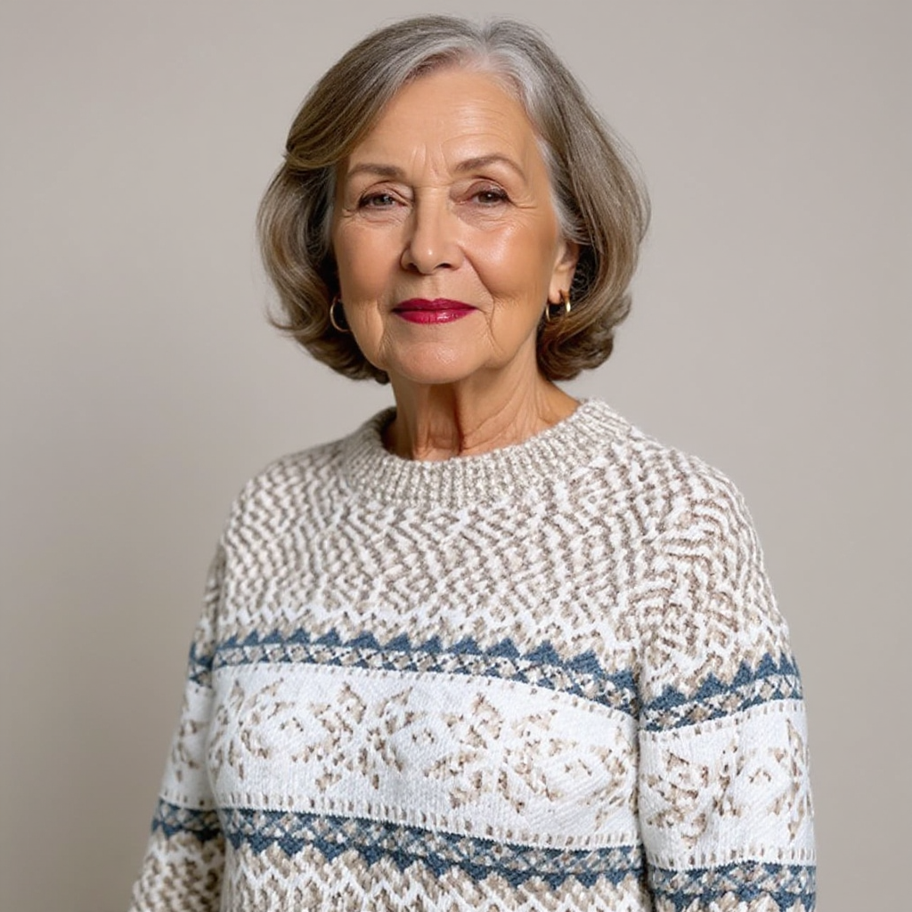 Caroline | Powder Blue Nordic Knit Jumper