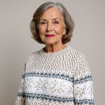 Caroline | Powder Blue Nordic Knit Jumper