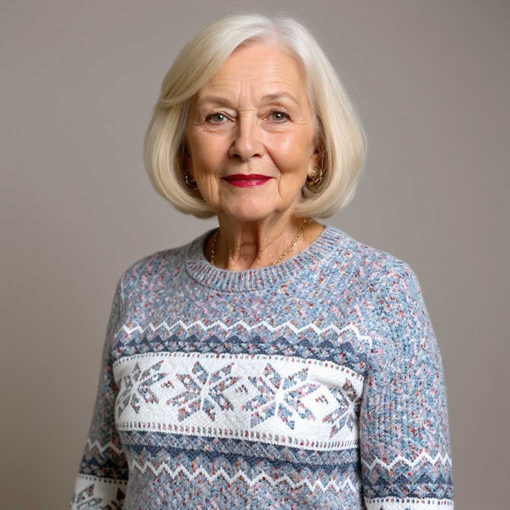 Caroline | Powder Blue Nordic Knit Jumper