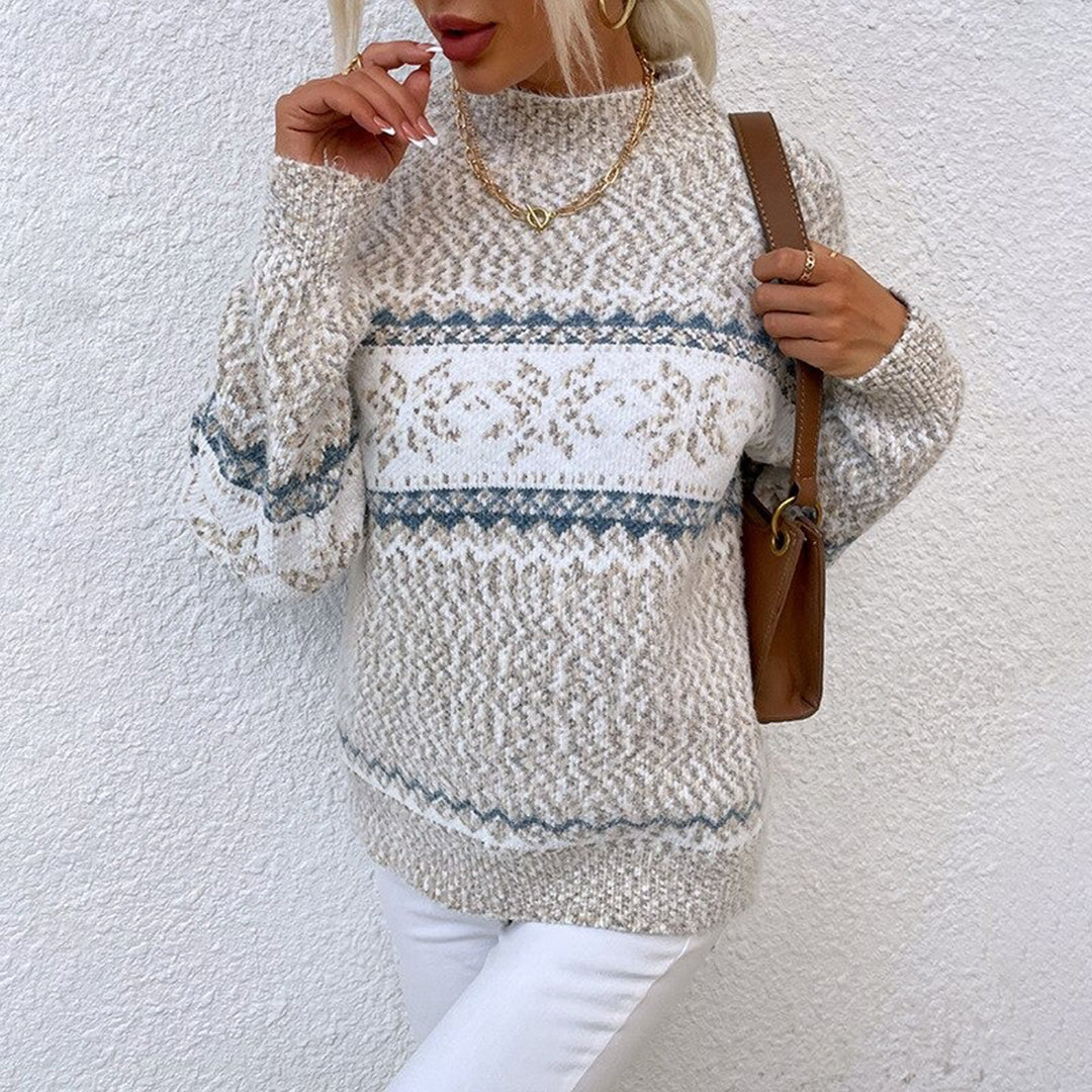Caroline | Powder Blue Nordic Knit Jumper