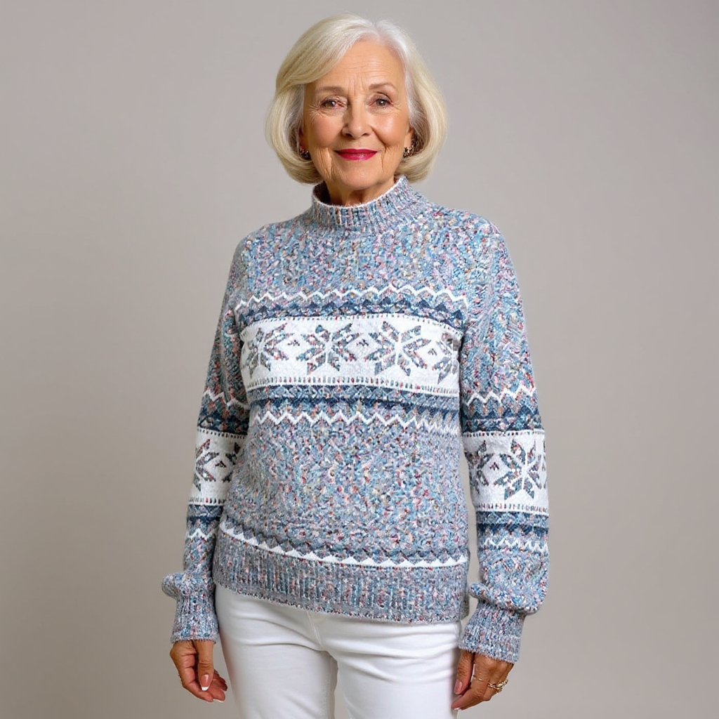 Caroline | Powder Blue Nordic Knit Jumper