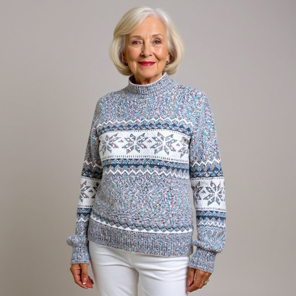 Caroline | Powder Blue Nordic Knit Jumper