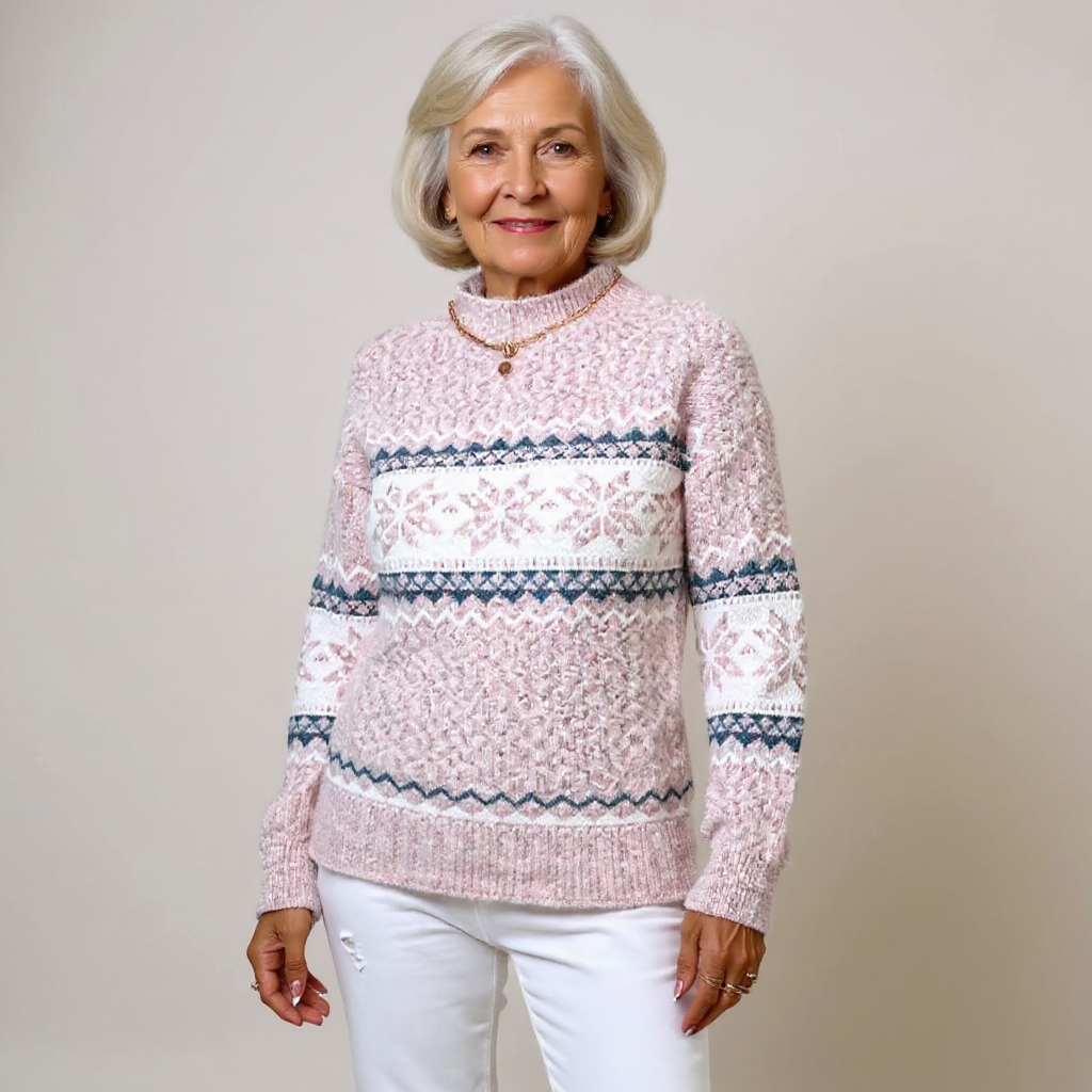 Caroline | Powder Blue Nordic Knit Jumper