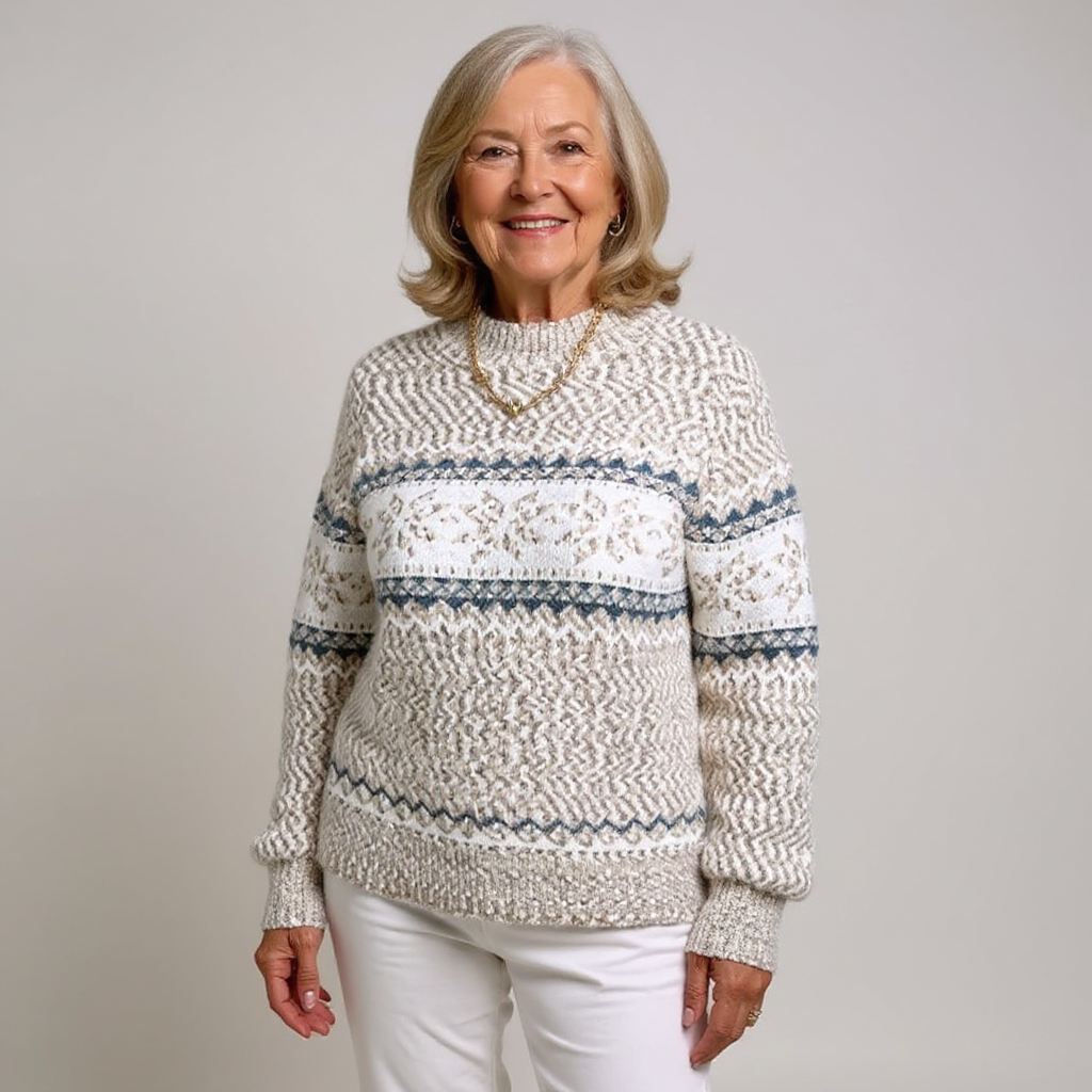 Caroline | Powder Blue Nordic Knit Jumper