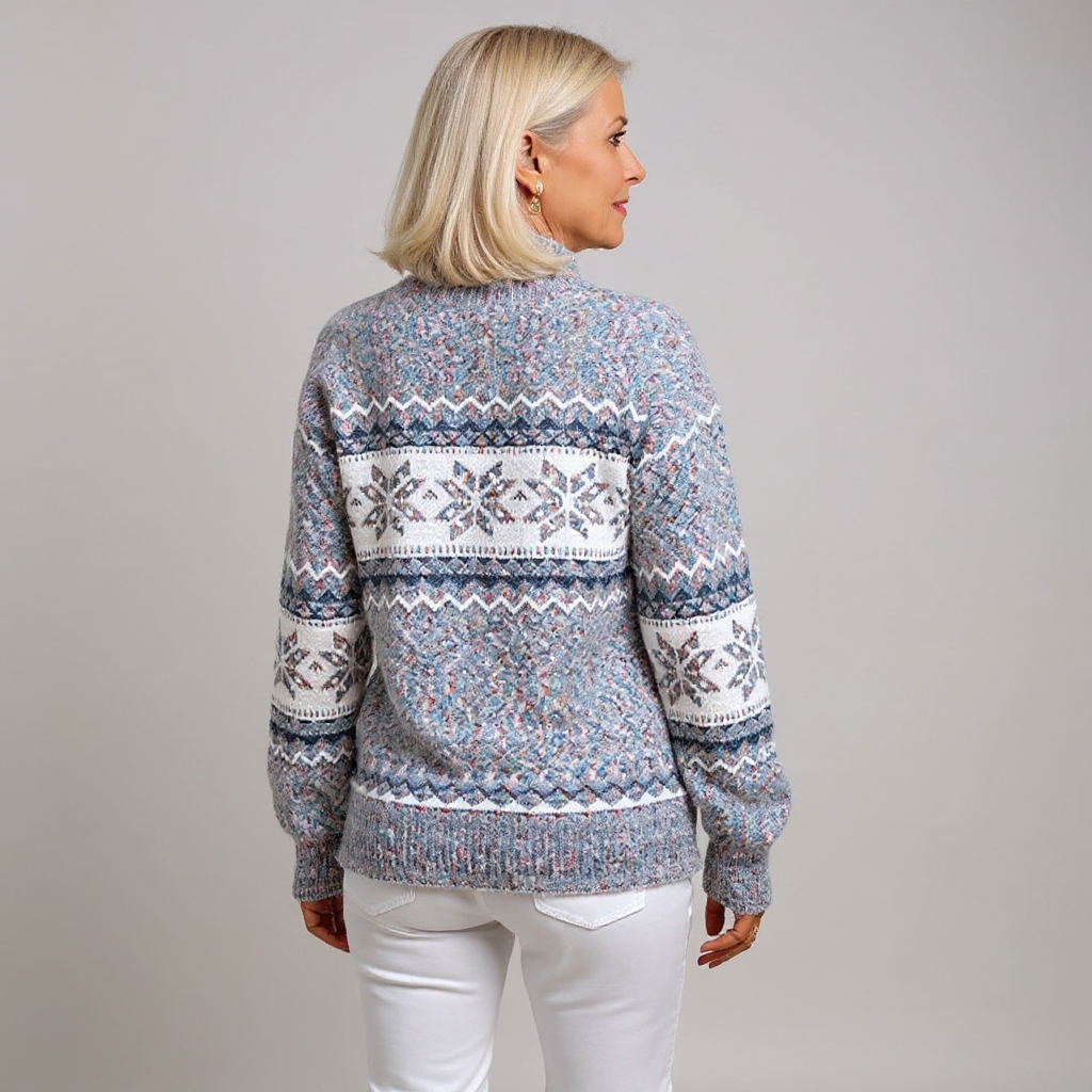 Caroline | Powder Blue Nordic Knit Jumper