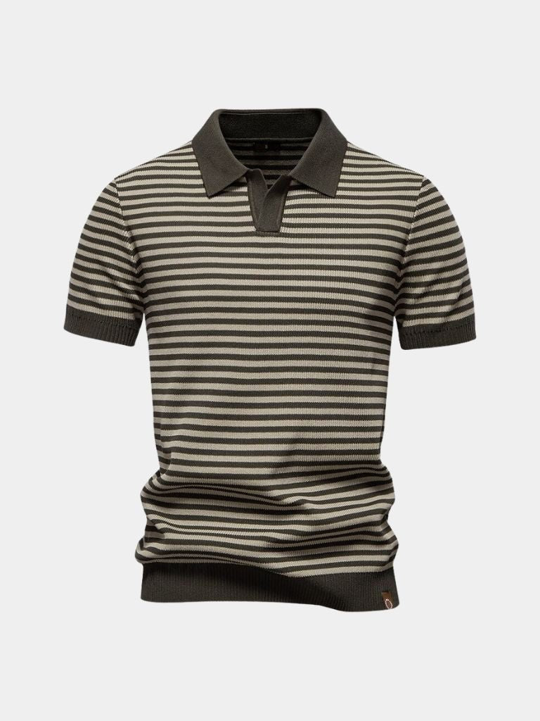 Carlton | Navy Striped Polo Shirt