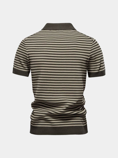 Carlton | Navy Striped Polo Shirt