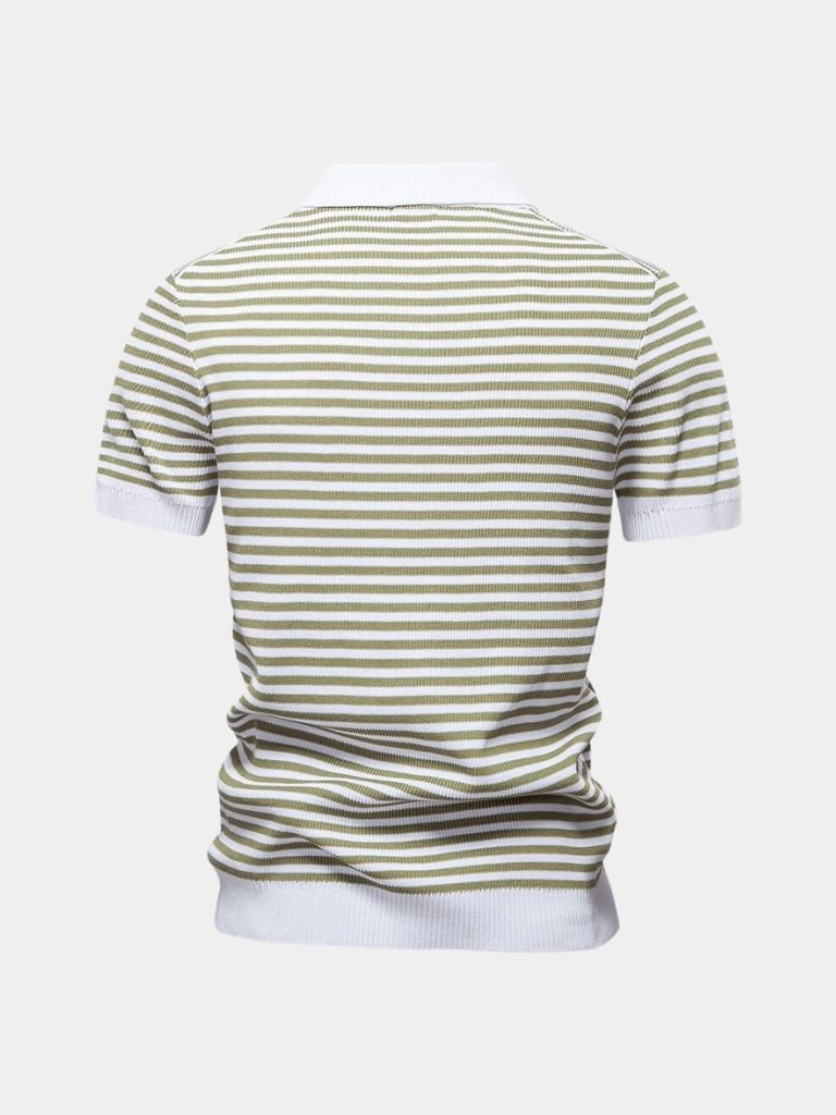 Carlton | Navy Striped Polo Shirt