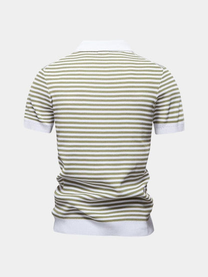 Carlton | Navy Striped Polo Shirt