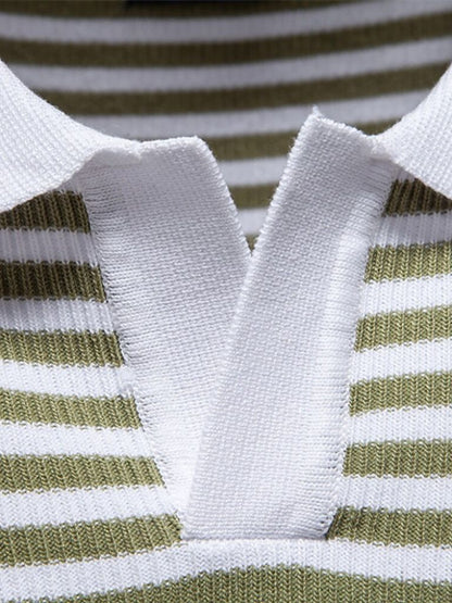 Carlton | Navy Striped Polo Shirt