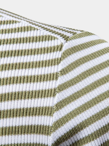 Carlton | Navy Striped Polo Shirt