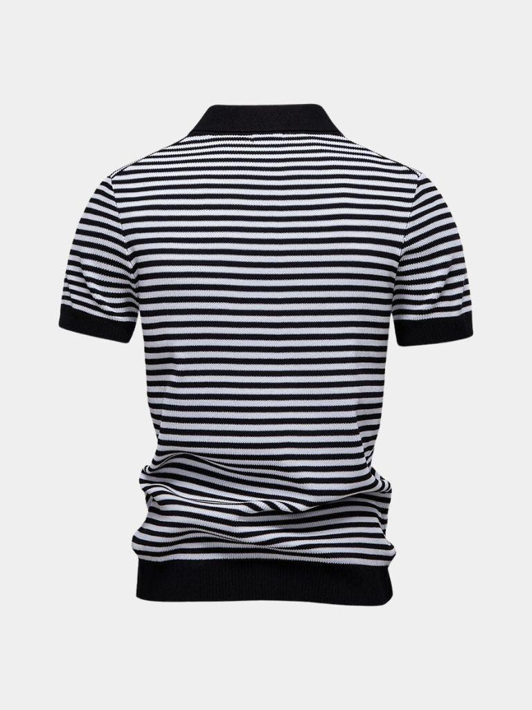 Carlton | Navy Striped Polo Shirt
