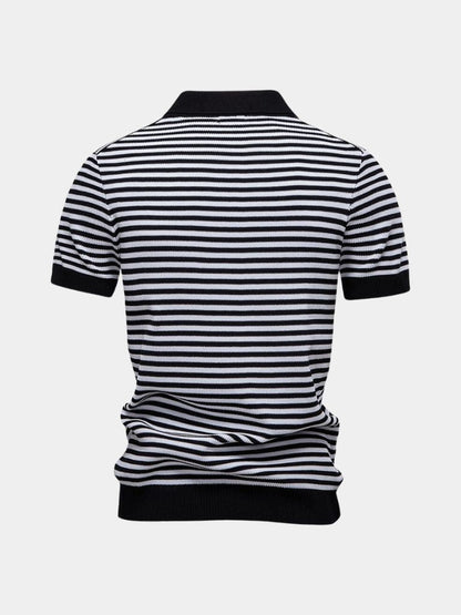 Carlton | Navy Striped Polo Shirt