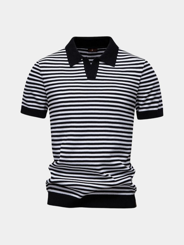 Carlton | Navy Striped Polo Shirt
