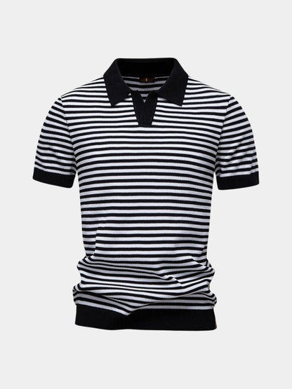 Carlton | Navy Striped Polo Shirt