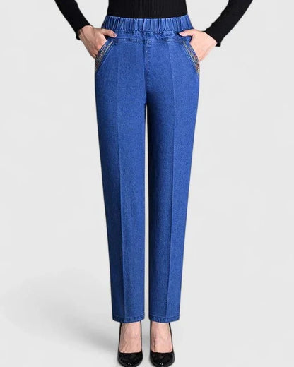 Carys | Black Slim-Leg Trousers