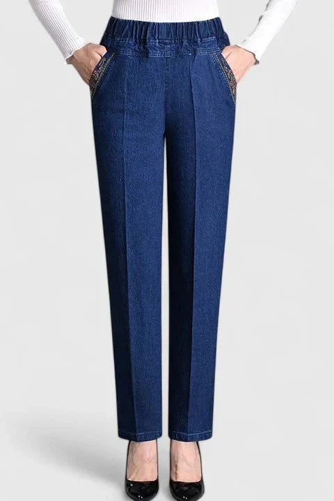 Carys | Black Slim-Leg Trousers