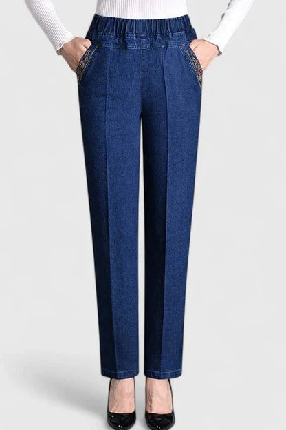 Carys | Black Slim-Leg Trousers