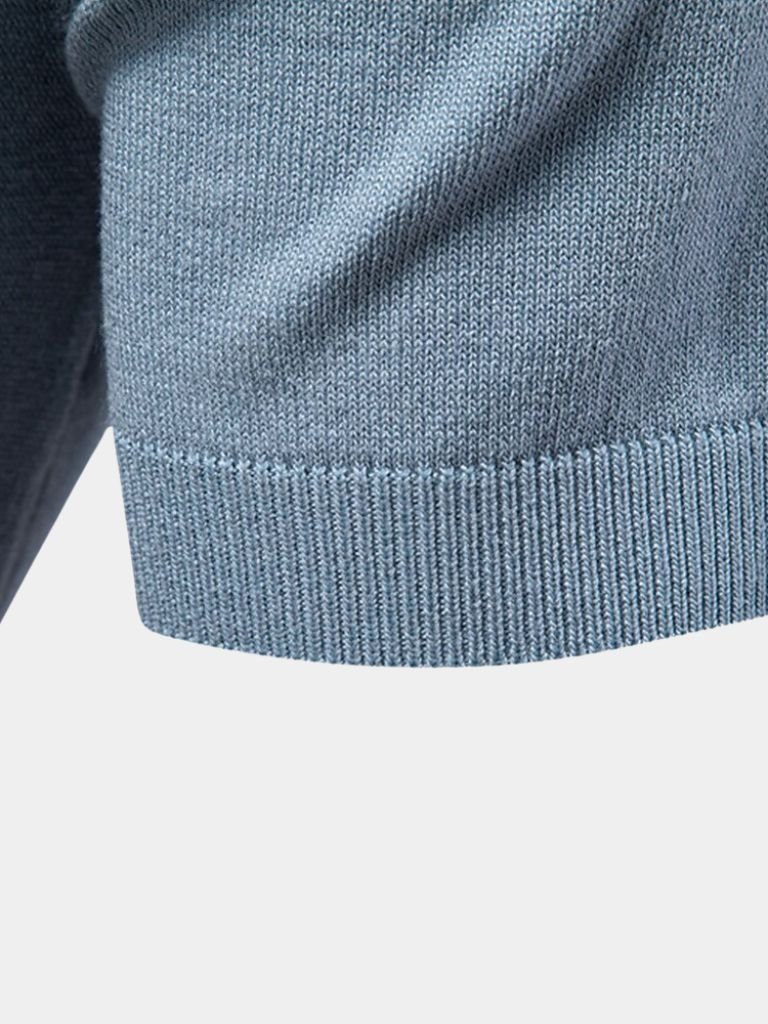 Caspar | Black and Tan Colour-Block Polo