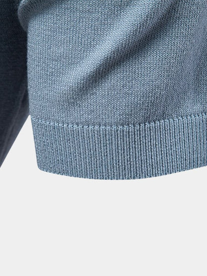 Caspar | Black and Tan Colour-Block Polo
