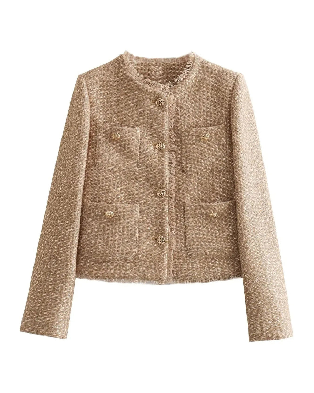 Cecily | Beige Textured Jacket
