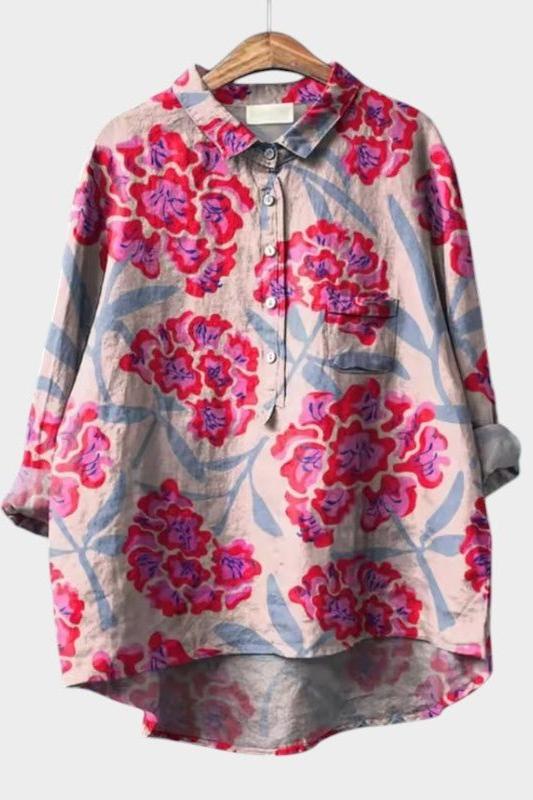 Cecilia | Pink Statement Floral Shirt