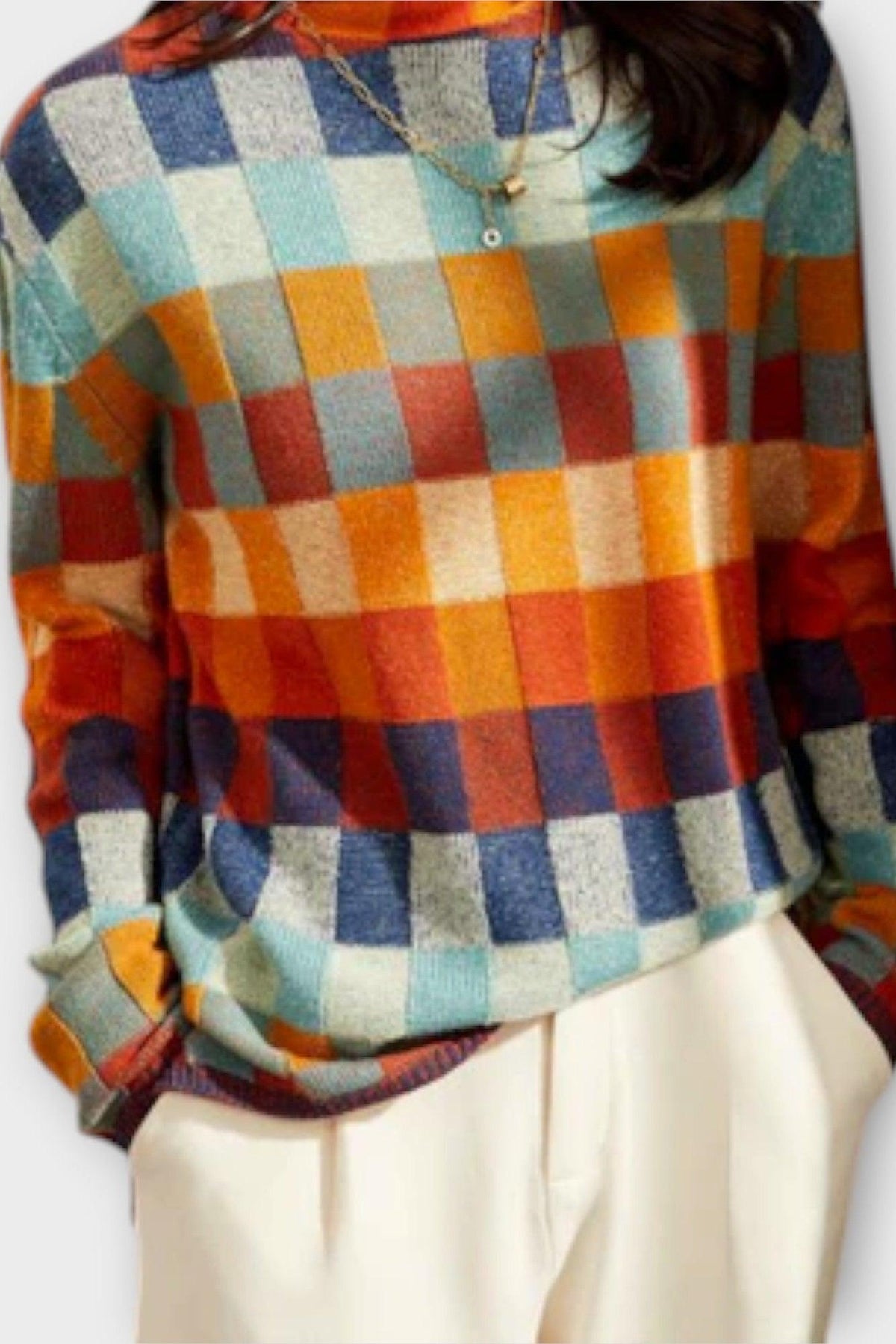 Cecily | Colourful Patchwork Jumper