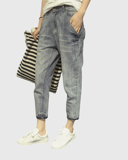 Charlotte | Washed Grey Relaxed Jeans