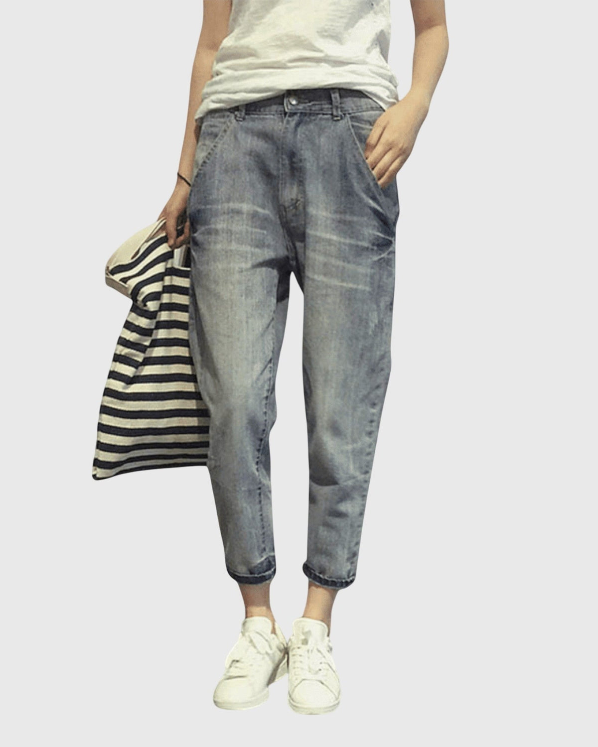 Charlotte | Washed Grey Relaxed Jeans