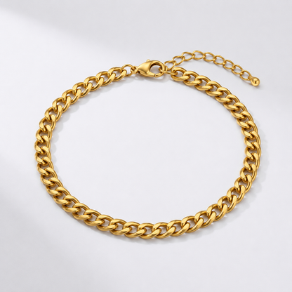 Clara Gold | Curb Chain Anklet