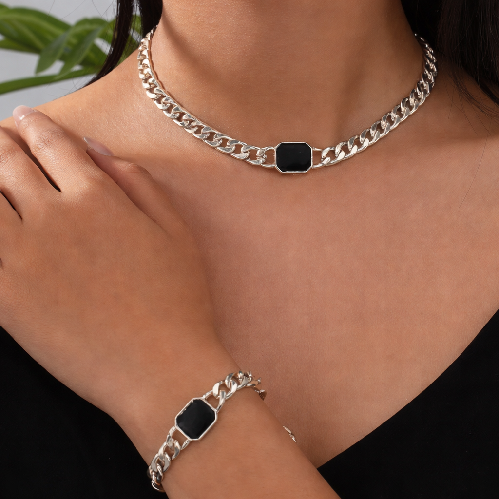 Rosie | Chain Necklace & Bracelet Set
