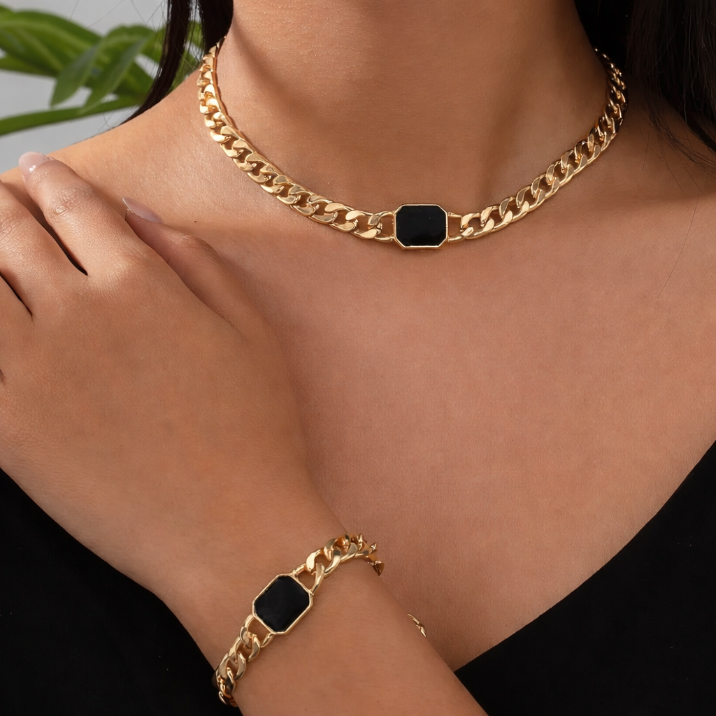 Rosie | Chain Necklace & Bracelet Set
