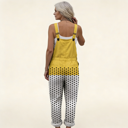 Ruth | Yellow Polka Dot Dungarees