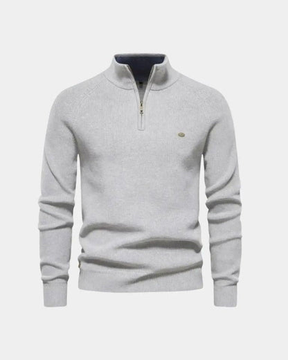 Christian | Light Grey Half-Zip Jumper