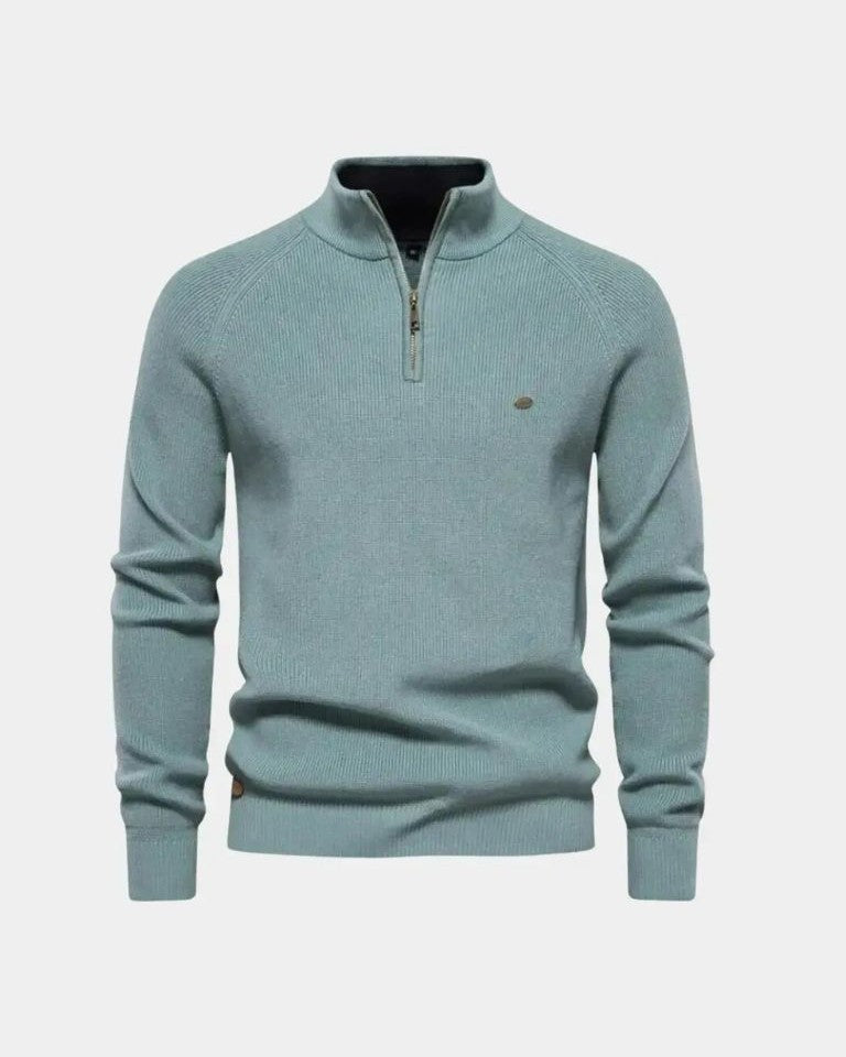 Christian | Light Grey Half-Zip Jumper