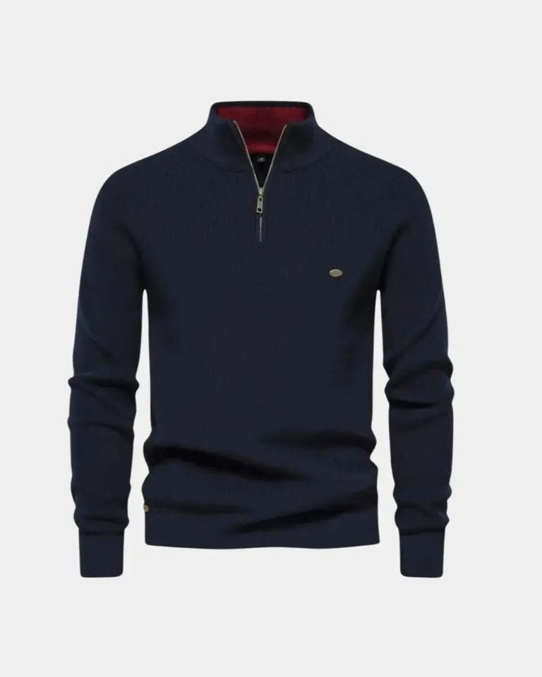 Christian | Light Grey Half-Zip Jumper