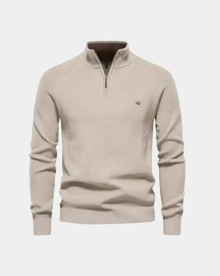 Christian | Light Grey Half-Zip Jumper