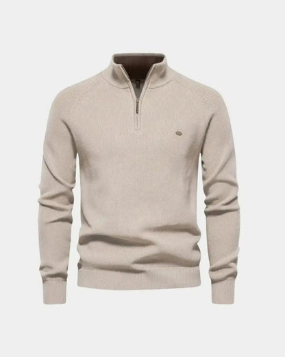 Christian | Light Grey Half-Zip Jumper