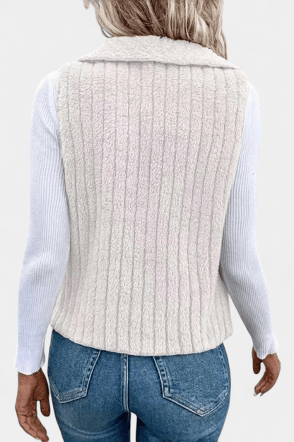 Clara | Cable-Knit Sleeveless Cardigan