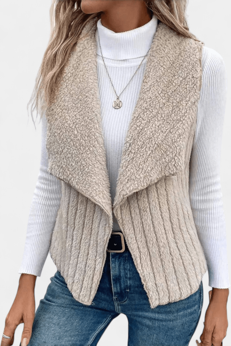 Clara | Cable-Knit Sleeveless Cardigan