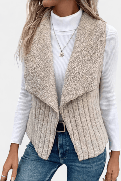 Clara | Cable-Knit Sleeveless Cardigan